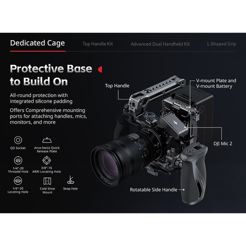 三重☆大人氣☆ SmallRig 5468 高級版 相機 提籠 套裝 for Nikon ZR-細節圖8