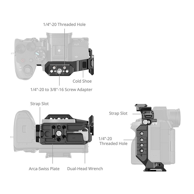 三重☆大人氣☆ SmallRig 6023 HawkLock 快拆半籠 for A7V A7RV A7IV-細節圖4