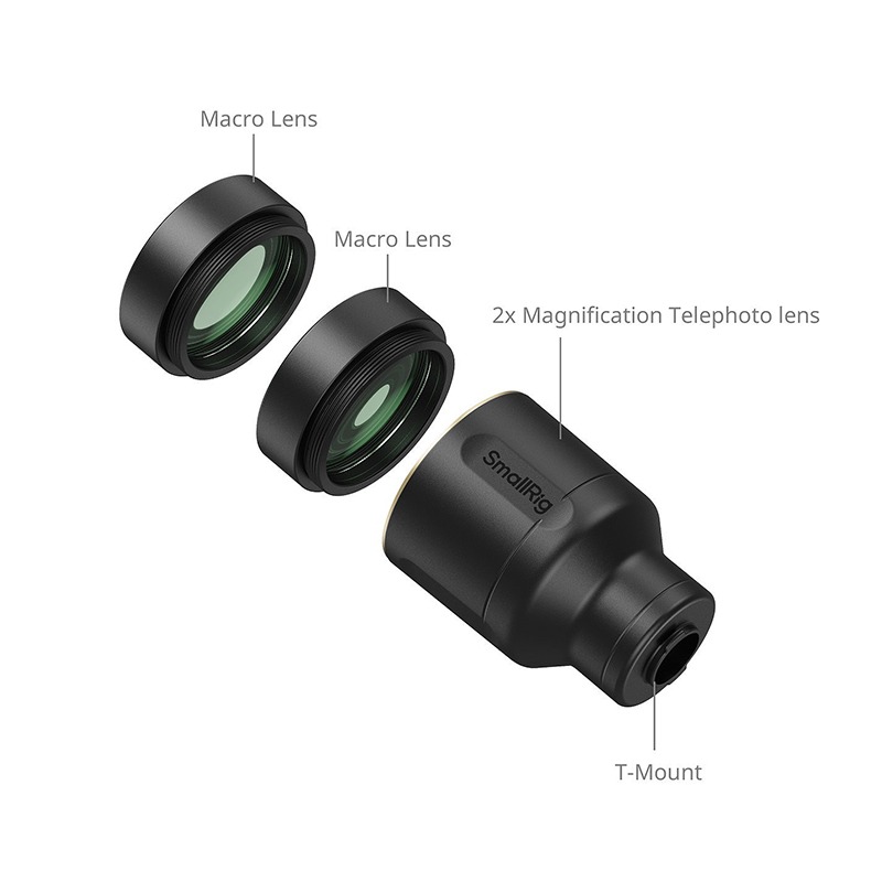 三重☆大人氣☆ SmallRig 5334 T卡口 2倍 增倍鏡 放大鏡 & 微距鏡 組合-細節圖2