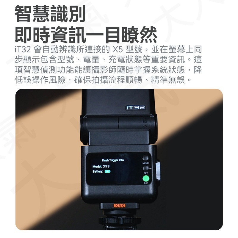 三重☆大人氣☆ 開年公司貨 Godox IT32 閃光燈 X5 發射器-細節圖6