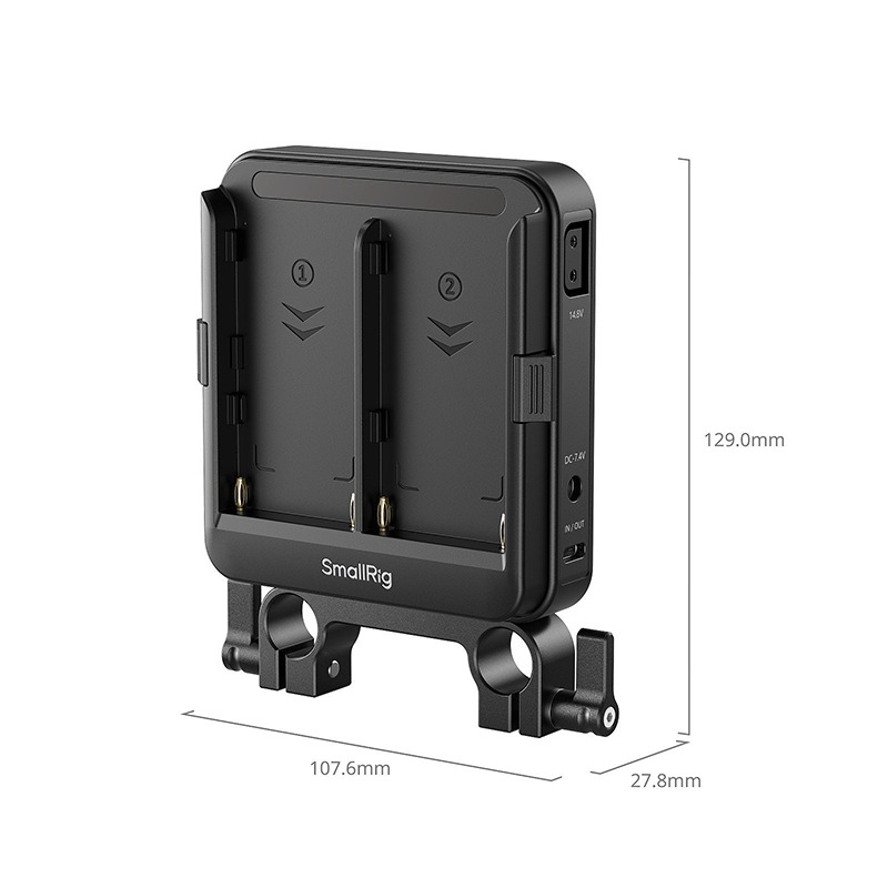 三重☆大人氣☆ SmallRig 5537 適用於 15mm管 NP-F 型電池 轉接板 套件（支援 UPS）-細節圖2