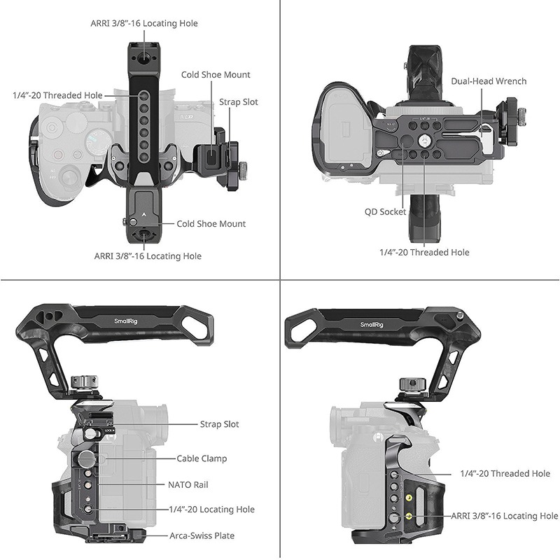 大人氣☆ SmallRig 6031 黑犀 高級提籠套裝 適用於 A7V A7RV A7IV A7SIII A7RIV-細節圖4