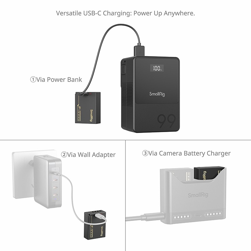 三重☆大人氣☆ SmallRig 6099 USB-C 充電電池 適用於富士 NP-W126S 嚴選-細節圖4
