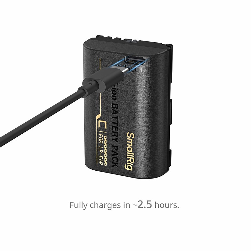 三重☆大人氣☆ SmallRig 5295 Canon LP-E6P USB-C 充電電池 嚴選-細節圖2