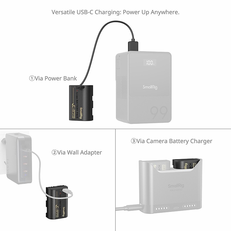 三重☆大人氣☆ SmallRig 5295 Canon LP-E6P USB-C 充電電池 嚴選-細節圖4