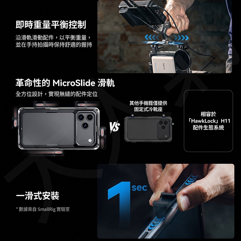 三重☆大人氣☆ SmallRig 6904 提籠 電影 套件 for iPhone 18 Pro-細節圖3