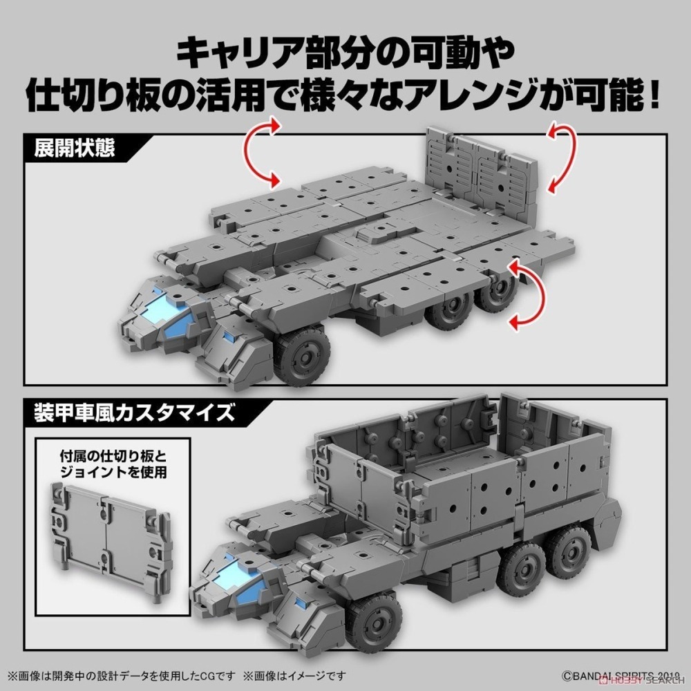 BANDAI 30MM  武裝載具EV13 裝甲輸送車  BANDAI原創系列 組裝模型-細節圖5