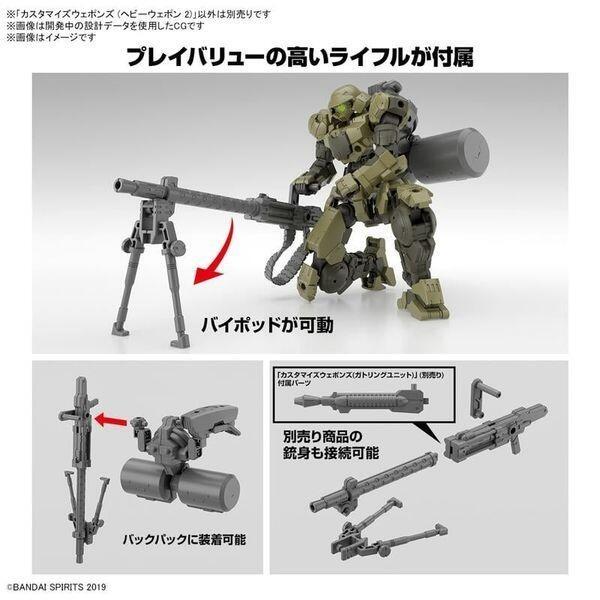 BANDAI 30MM 配件W30 特製武器包 重武裝2 代理版 組裝模型-細節圖3