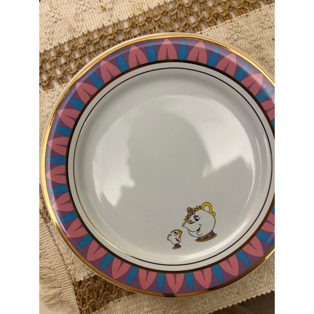 東京迪士尼帶回美女與野獸盤子-細節圖3