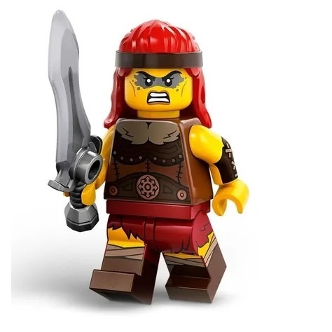 全新 lego minifigures 71045 樂高人偶包 25 女蠻族 Barbarian-細節圖2