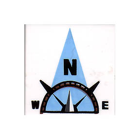 二手 樂高 lego 零件 印刷磚 3851 羅盤 指南針 N E S W  四塊一組-細節圖3