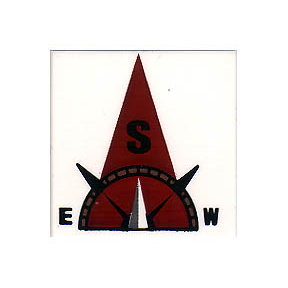 二手 樂高 lego 零件 印刷磚 3851 羅盤 指南針 N E S W  四塊一組-細節圖4