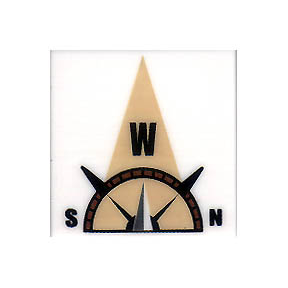 二手 樂高 lego 零件 印刷磚 3851 羅盤 指南針 N E S W  四塊一組-細節圖6