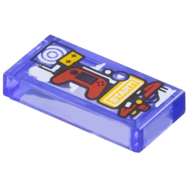 全新 樂高 LEGO 印刷磚 DREAMZzz 夢境系列 3069pb1268 透明紫 手把 開始 遊戲-細節圖2