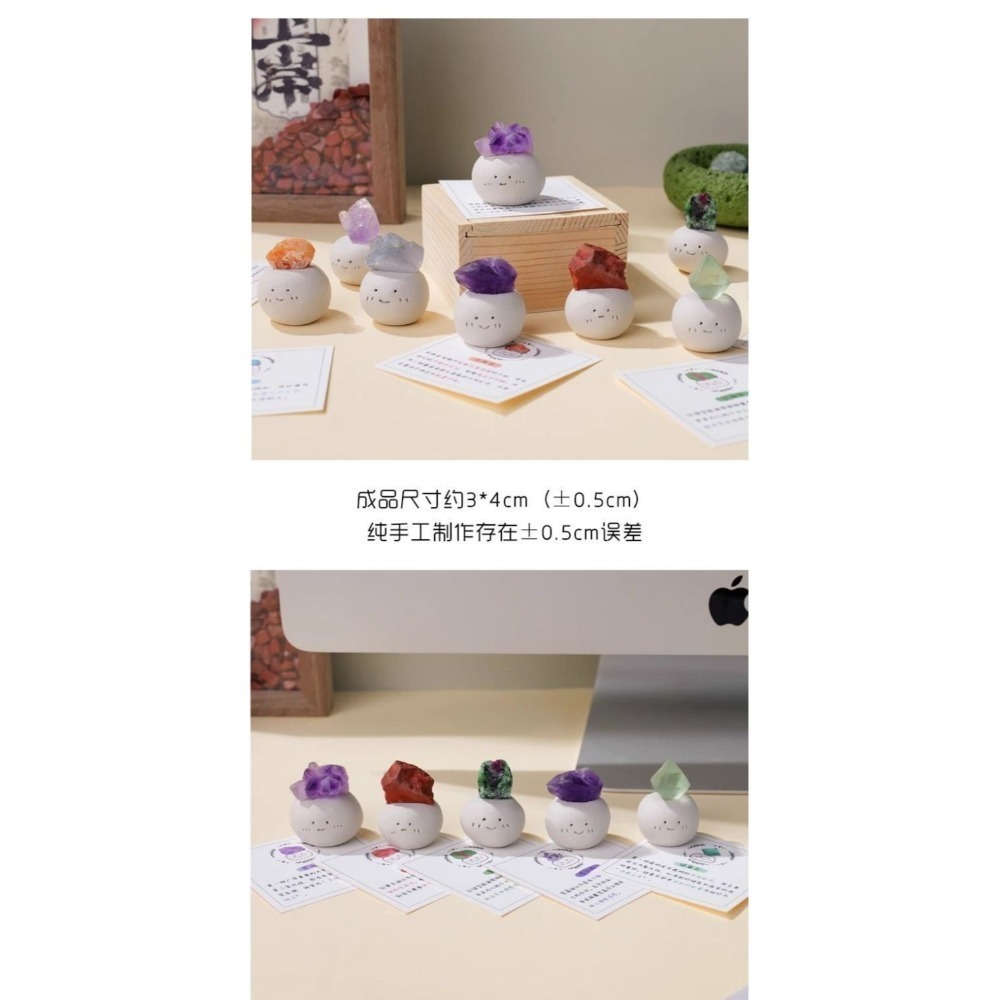 迷你黃水晶財富樹設定辦公室桌面財富樹家居豆丁紫粉簡單禮品-細節圖6