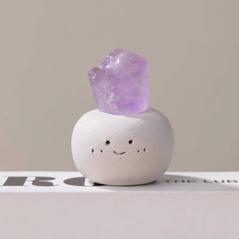 迷你黃水晶財富樹設定辦公室桌面財富樹家居豆丁紫粉簡單禮品-規格圖6