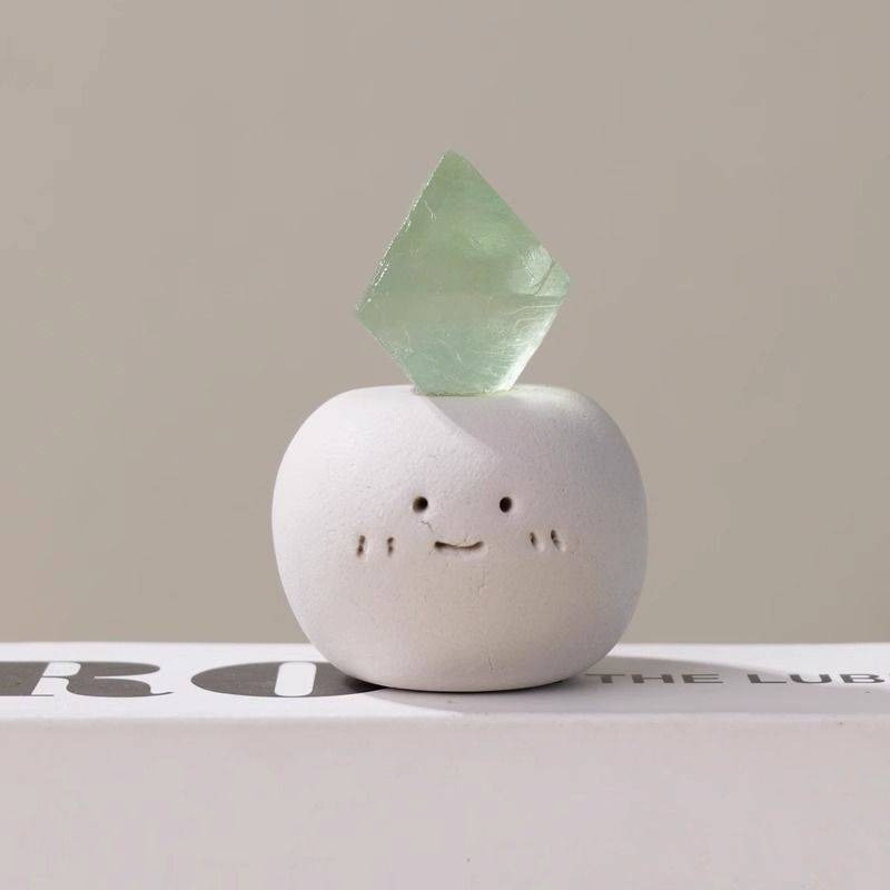 八面綠螢石小豆丁(送木盒)