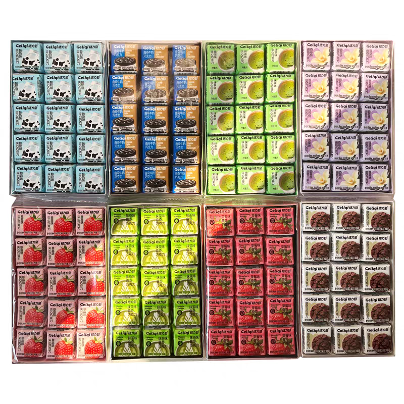 【現貨/大盒裝】Geliqi格力奇 夾心巧克力方塊 (酸奶夾心/草莓夾心/草莓曲奇/生椰拿鐵) 澎湃大 盒 下午茶分享-細節圖3