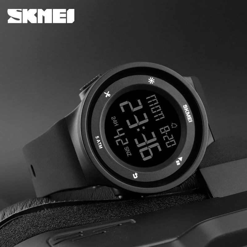 【附鐵盒+牛皮紙盒】SKMEI 時刻美 薄款時尚防水情侶電子錶 防水手錶 矽膠錶帶  情侶手錶 (U1445P)-細節圖2