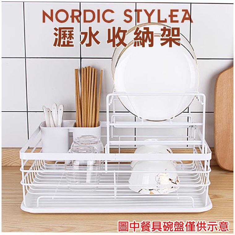 【UP101】43x32cm雙層碗盤收納瀝水置物架 鍋蓋瀝水架 碗盤瀝水架 餐具收納籃 餐具瀝水架(UBS037P)-細節圖2