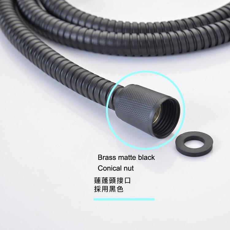 【UP101】一年保固 黑色不銹鋼電鍍加密淋浴軟管 蓮蓬頭不鏽鋼管 沐浴軟管 蓮蓬頭軟管 軟管 淋浴 衛浴 蛇管-細節圖4
