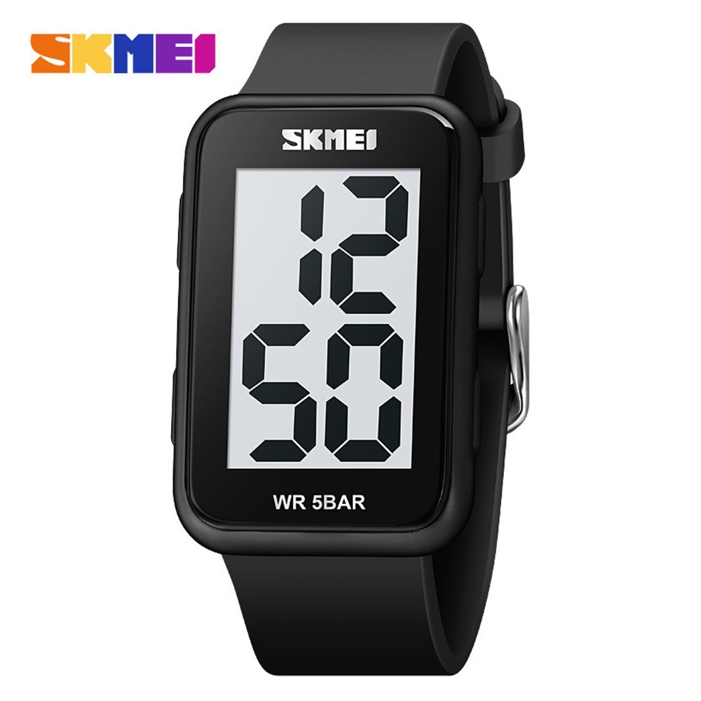 【附鐵盒+牛皮紙盒】LED夜光方形運動時尚電子錶(2016)-規格圖7