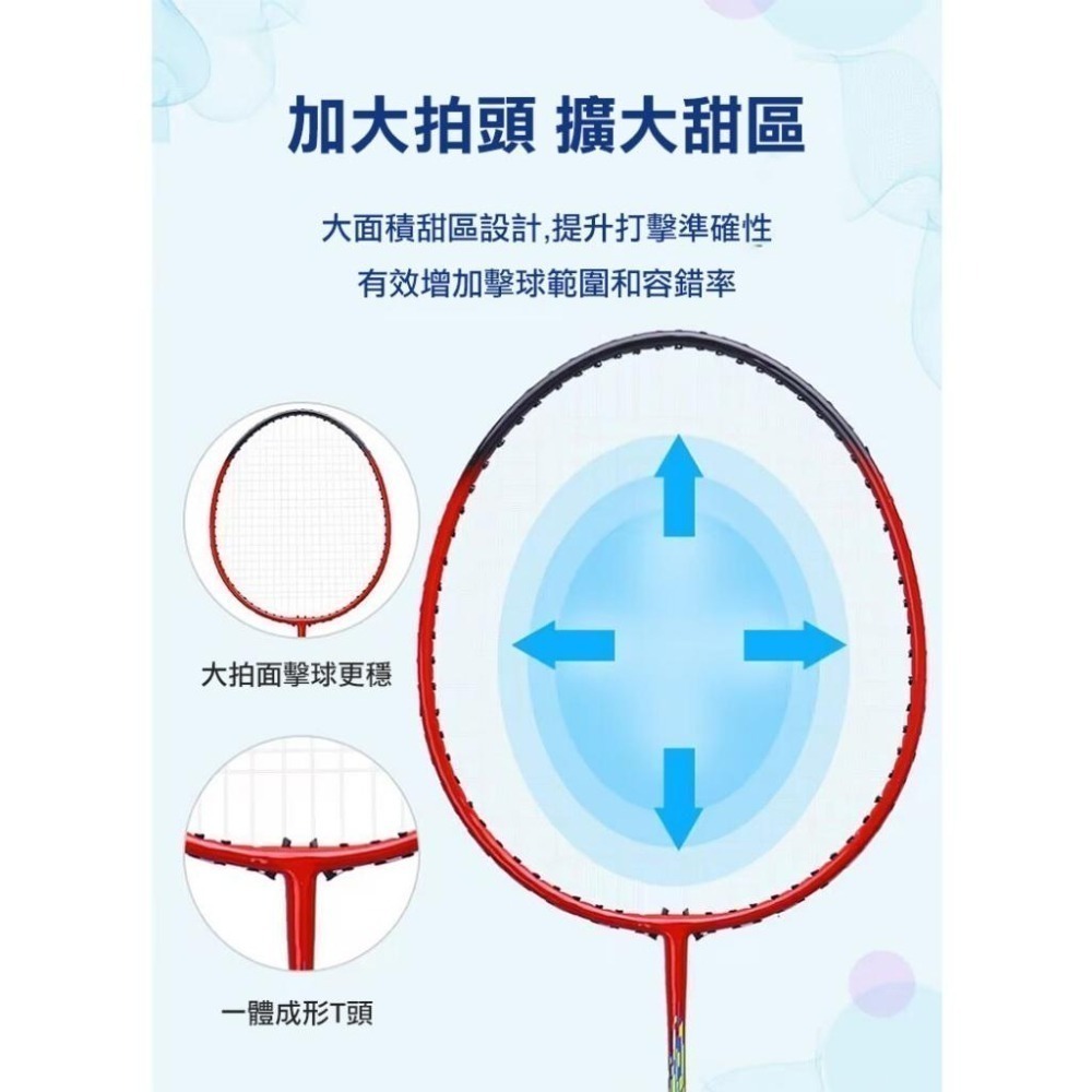 新起點鐵合金一體羽毛球拍2入組(NS-977)-細節圖4