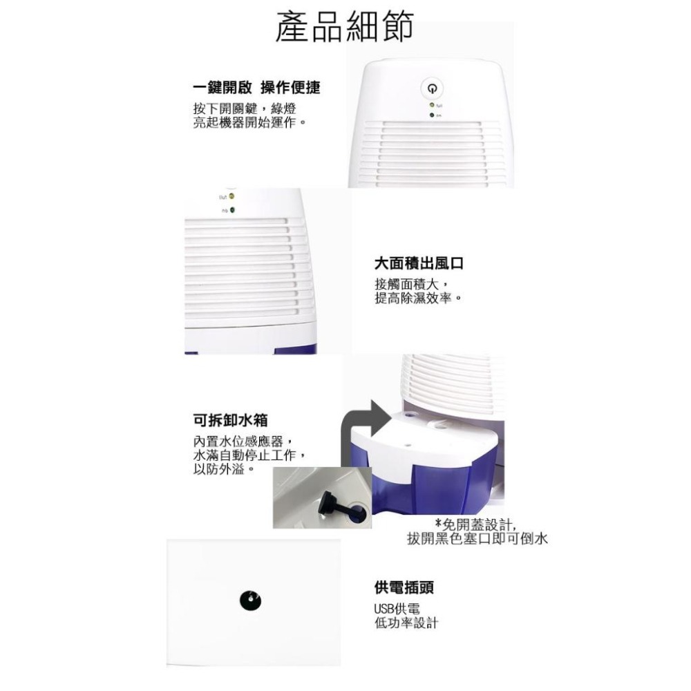 USB供電式小型除濕機(MINI666)-細節圖2