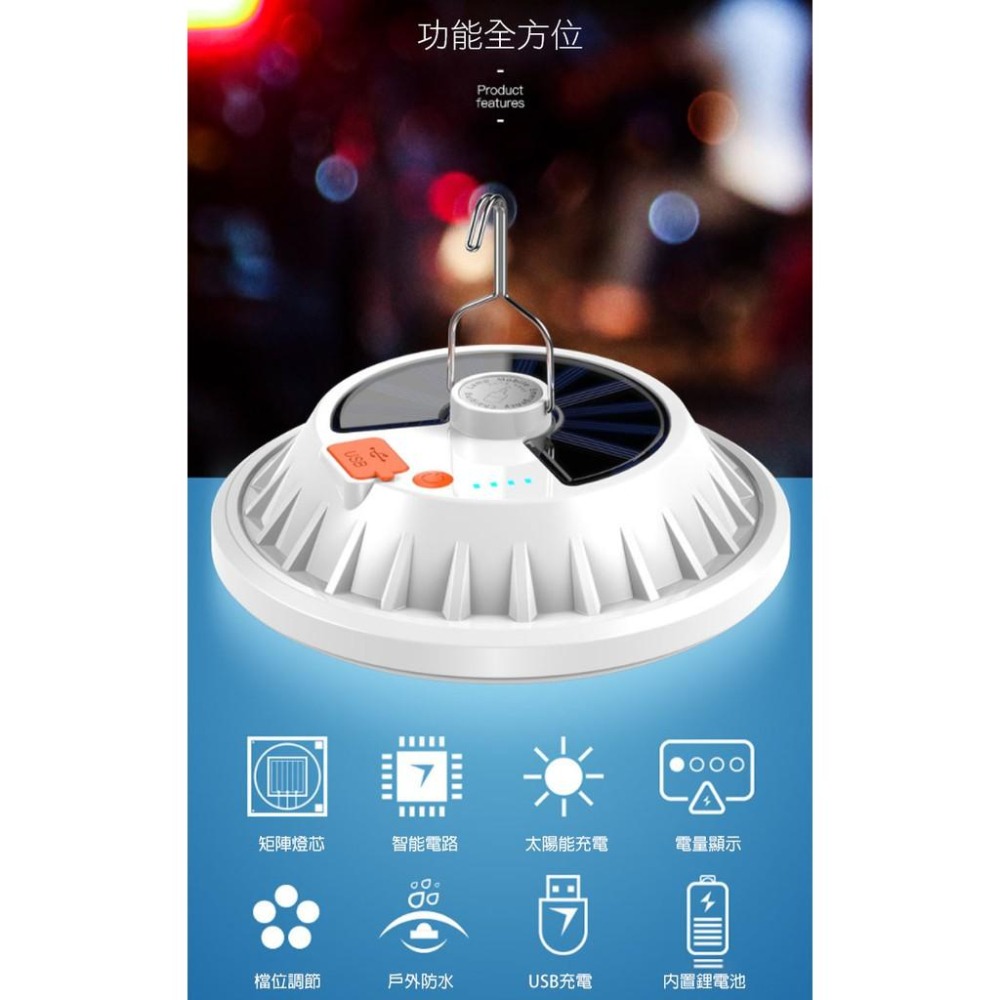 【UP101】露營燈 擺攤燈 充電led燈 夜市燈 工作燈 照明燈 飛碟燈 擺攤 戶外照明燈 帳篷燈NTL-QP05-細節圖3