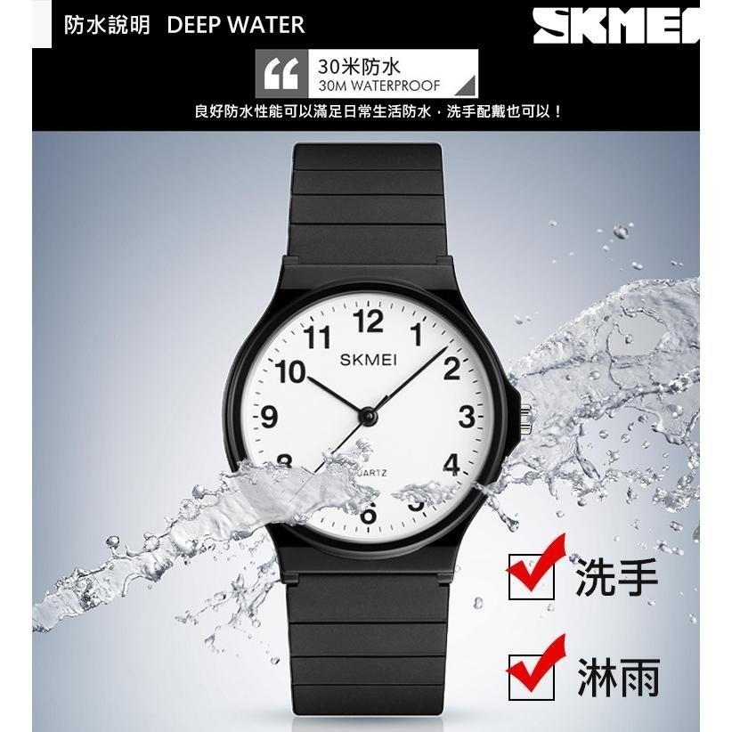 【附鐵盒+牛皮紙盒】SKMEI 時刻美 考試手錶 防水石英手錶(1419)-細節圖3
