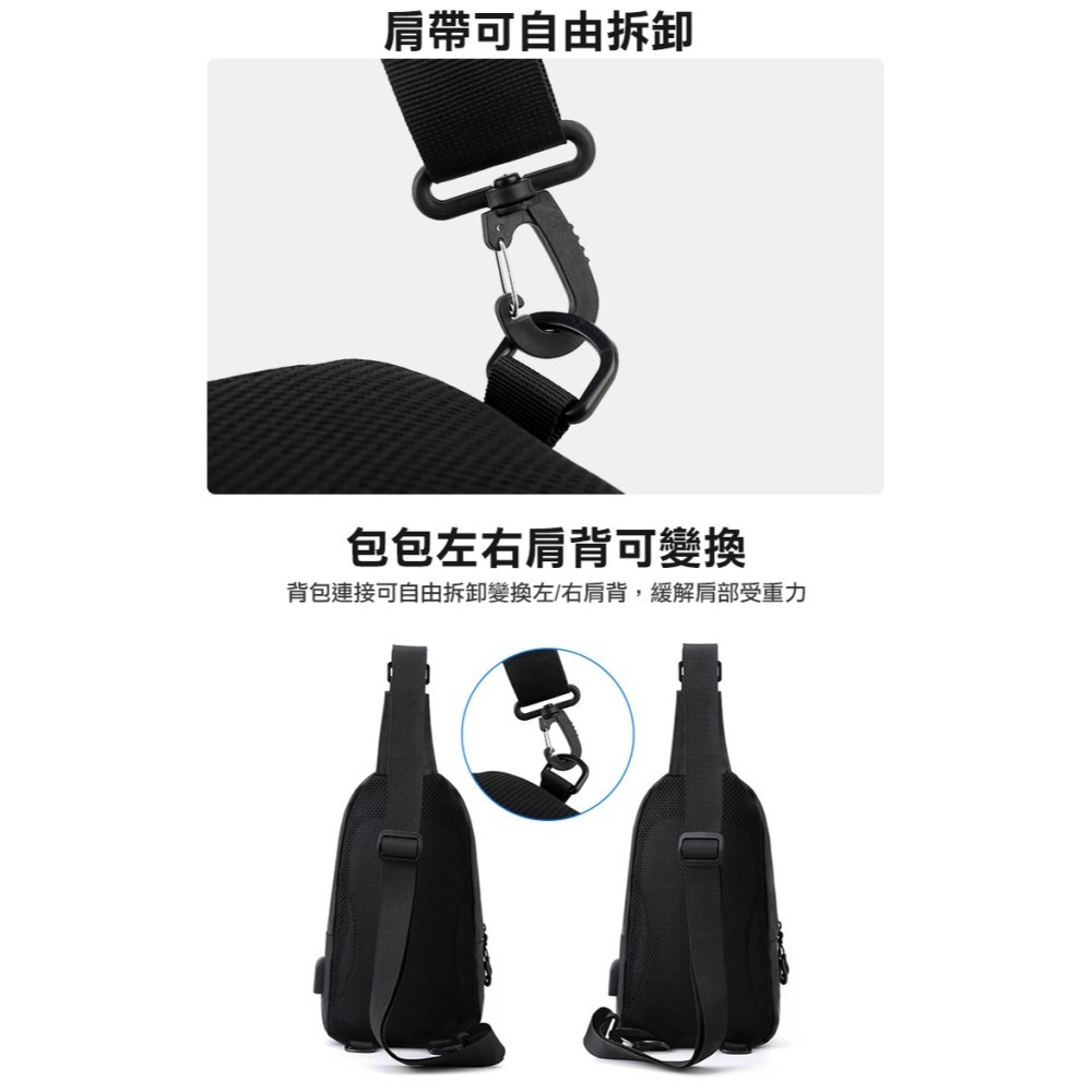 【COMET】簡約時尚防水斜背胸包(/442)-細節圖6