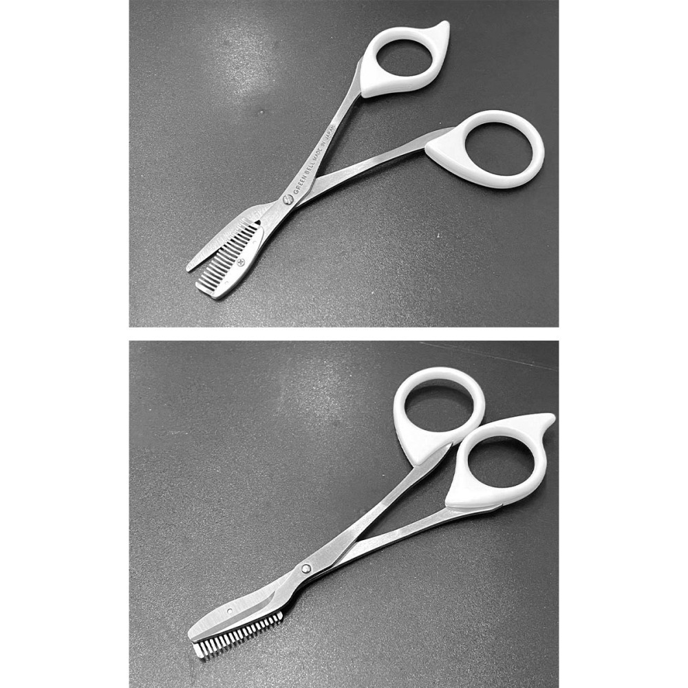 【GREEN BELL】日本匠之技 右手專用不鏽鋼修眉剪刀(MI-247)-細節圖4