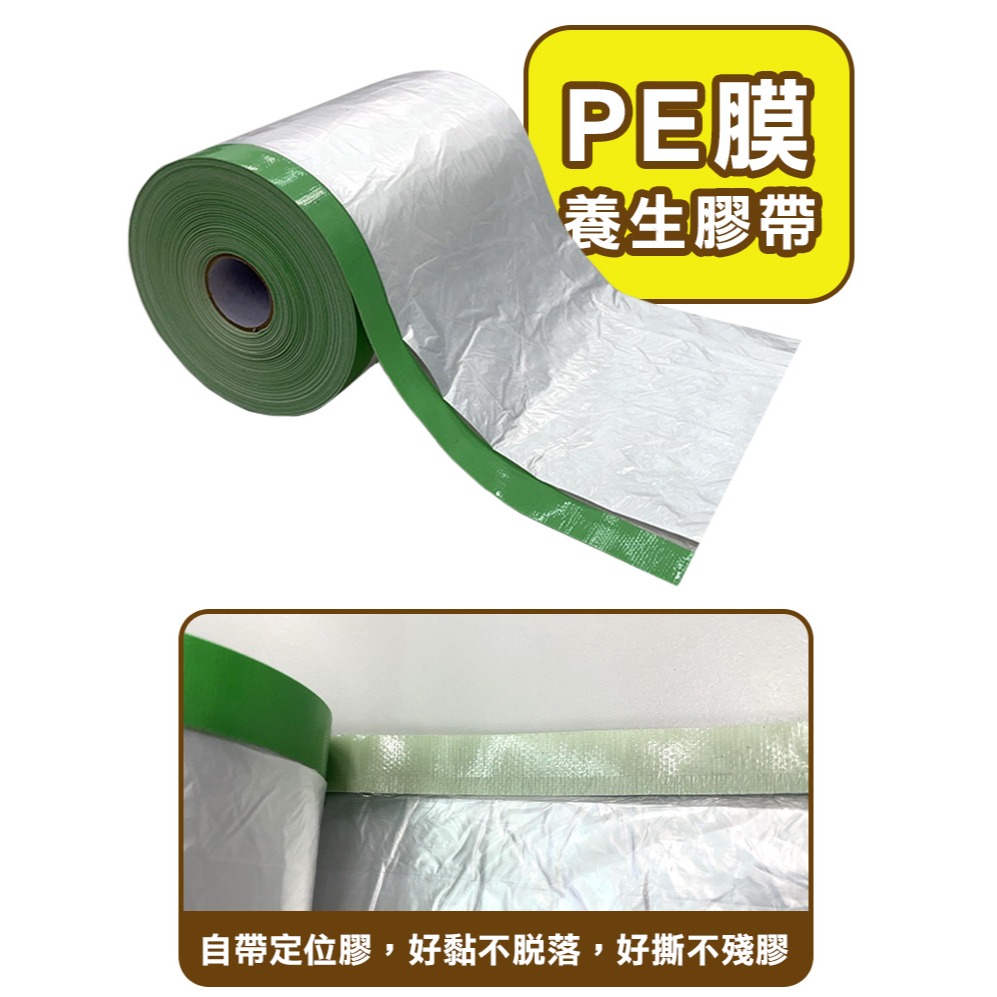 【UP101】LIKS台製養生遮蔽膠帶(遮蔽膠帶 防塵膠帶 防水膠帶 防塵膜 遮蔽膜 和紙膠帶)-細節圖2