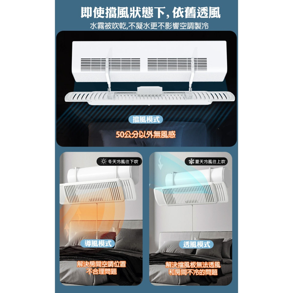 60-95cm伸縮掛式冷氣擋風板(DFB-XBY)-細節圖4