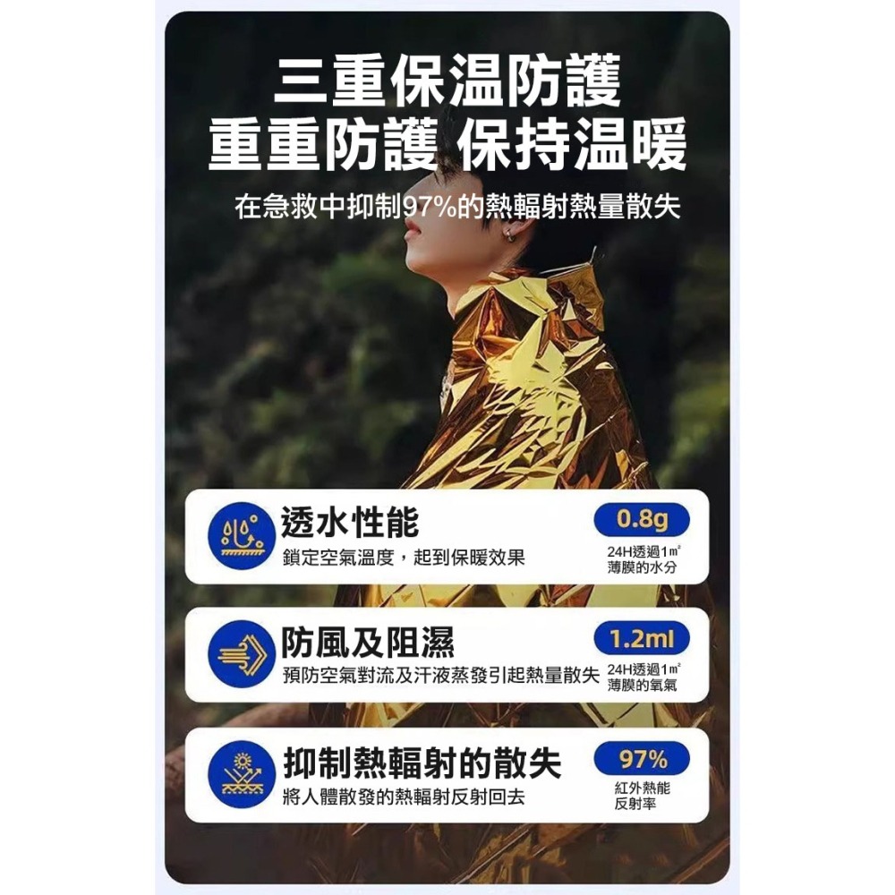 130x210cm戶外急救保暖毯(ST-TB01)-細節圖4