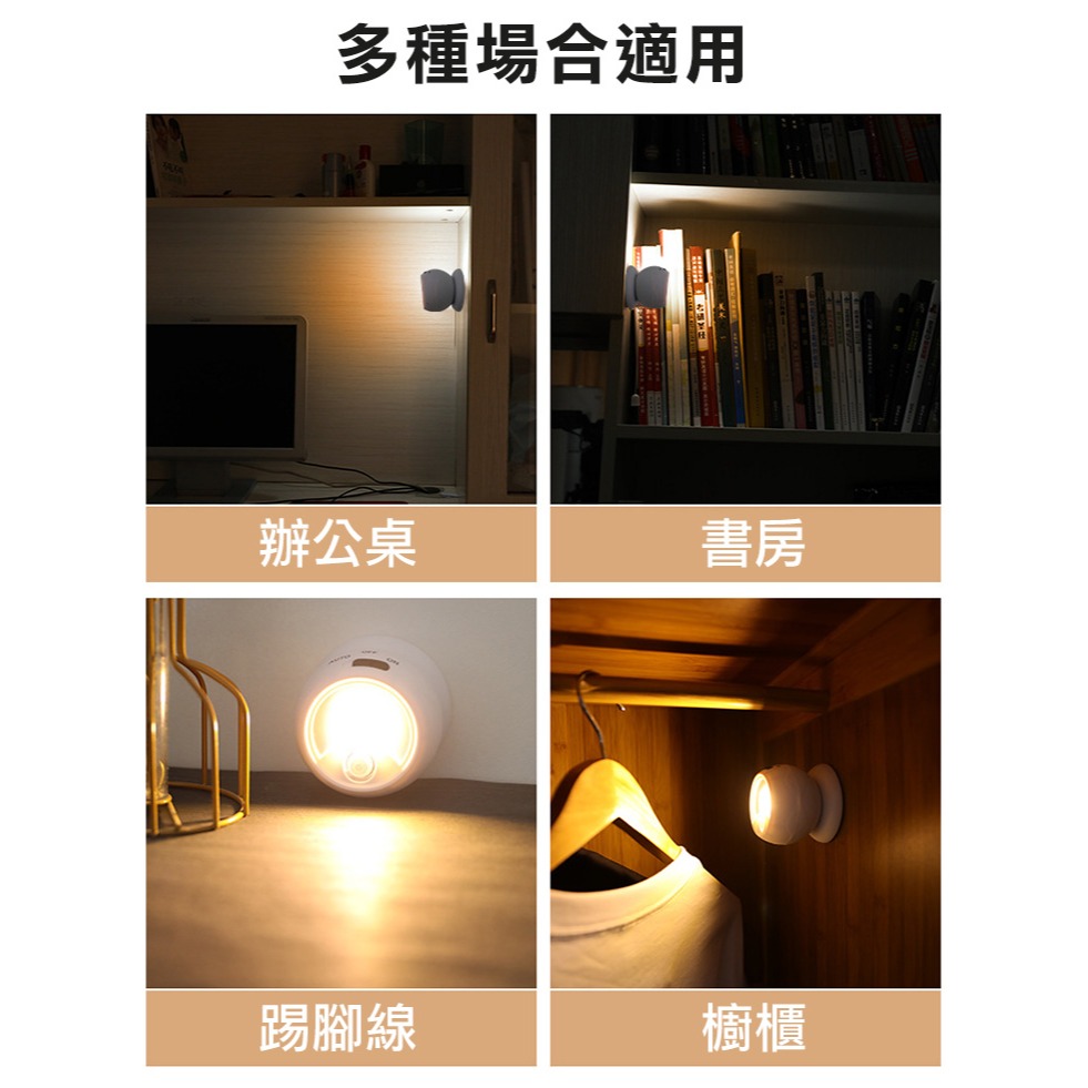 【COMET】360°磁吸式多功能COB感應燈(磁吸感應燈 展示燈 床頭燈 櫥櫃燈 床頭燈 櫥櫃燈/H221)-細節圖8