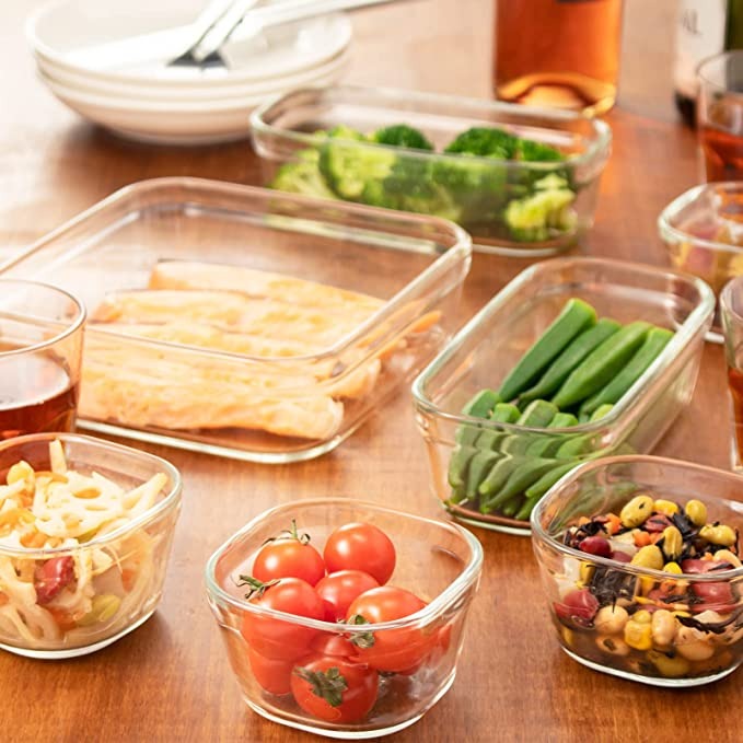 (黃色缺貨,橄欖綠預購,其餘現貨)Iwaki 耐熱玻璃保鮮盒-7件組-細節圖5