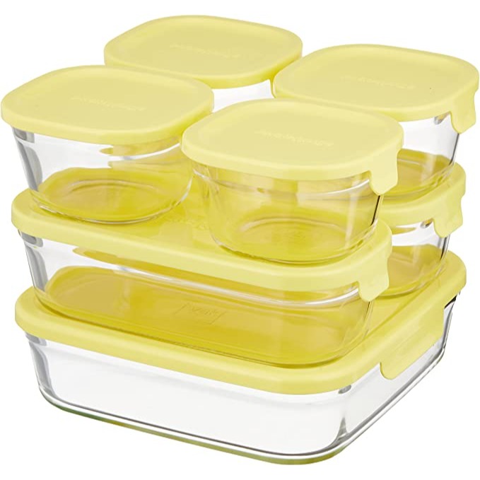 (黃色缺貨,橄欖綠預購,其餘現貨)Iwaki 耐熱玻璃保鮮盒-7件組-細節圖10