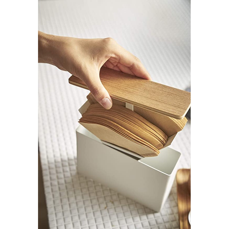 Yamazaki 山崎 木質上蓋咖啡濾紙收納盒-細節圖6