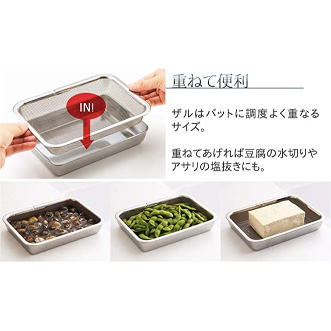 Arnest燕三條 [日本製造]不鏽鋼7件套(平底盤3件/濾網1件/蓋子3件)-細節圖4