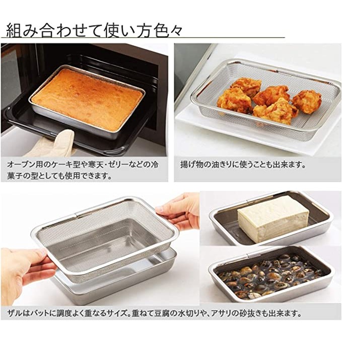 Arnest燕三條 [日本製造]不鏽鋼7件套(平底盤3件/濾網1件/蓋子3件)-細節圖5