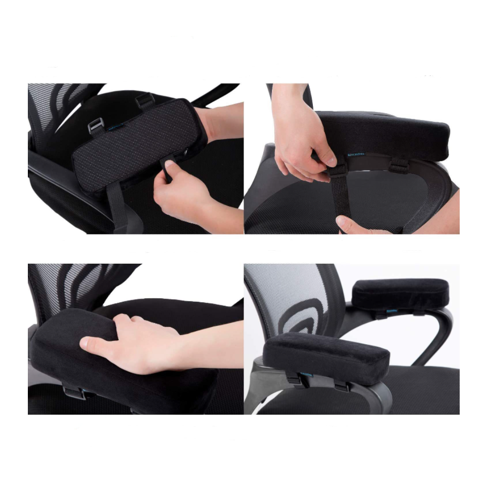 【家居椅子扶手墊一對】記憶棉手肘枕辦公椅電腦椅增高墊 電競遊戲椅 加厚護手肘-細節圖2