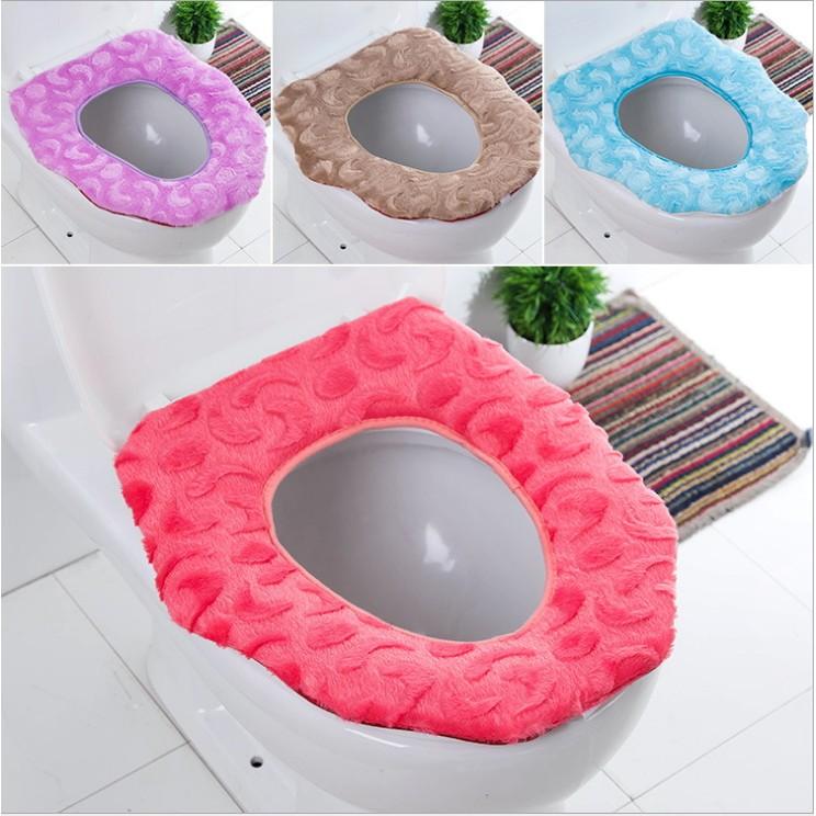 M 1442 新款加厚毛絨馬桶墊坐墊通用型粘扣式馬桶圈墊坐便器套-細節圖2