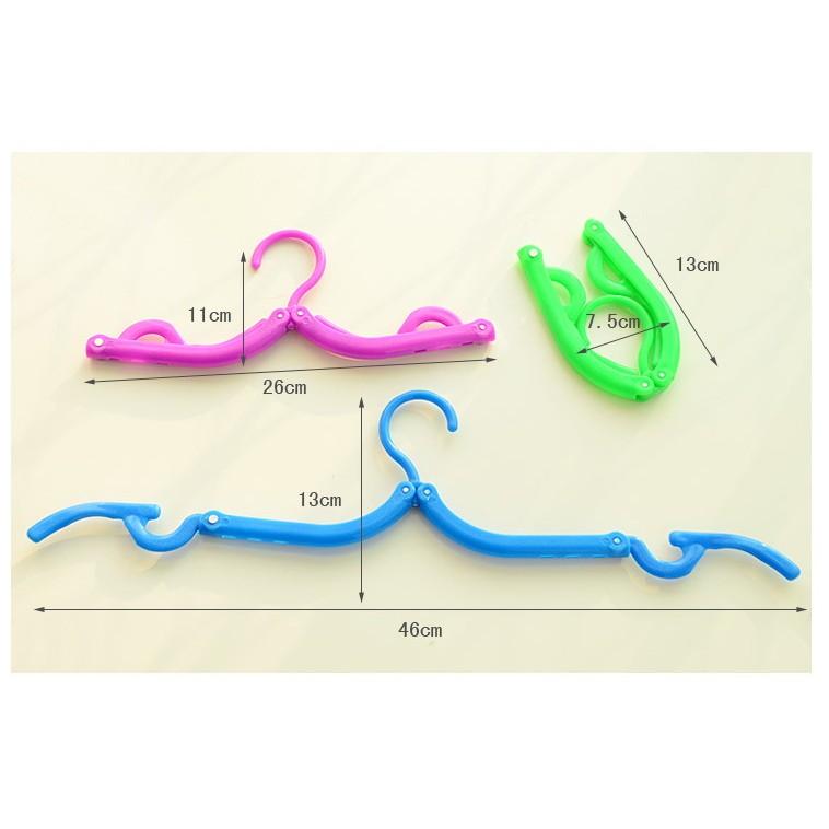 魔術旅行衣架便攜戶外旅遊必備防滑折疊衣架塑料晾衣架衣撐子  (((現貨粉色)))-細節圖4