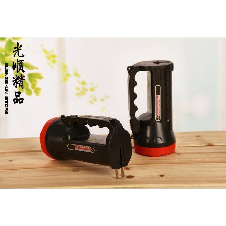 M  3319LED充電手提手電筒二檔戶外強光探照燈手提探照燈手提燈露營燈9LED帳篷睡墊腄袋睡枕-細節圖2