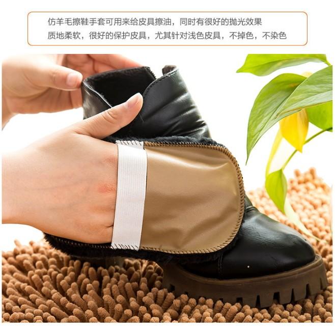 M 1214 仿羊毛擦鞋手套鞋擦上光上油手套擦鞋刷子擦鞋器不傷皮鞋-細節圖2