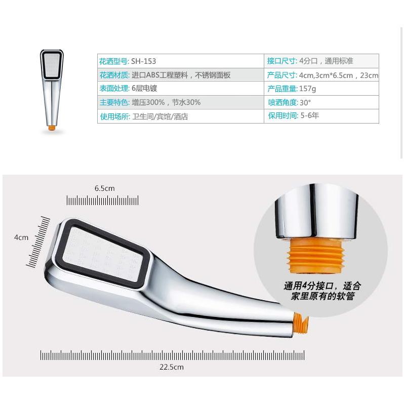 300孔增壓/淋浴/花灑/噴頭/手持/花灑/蓮蓬頭/-細節圖6