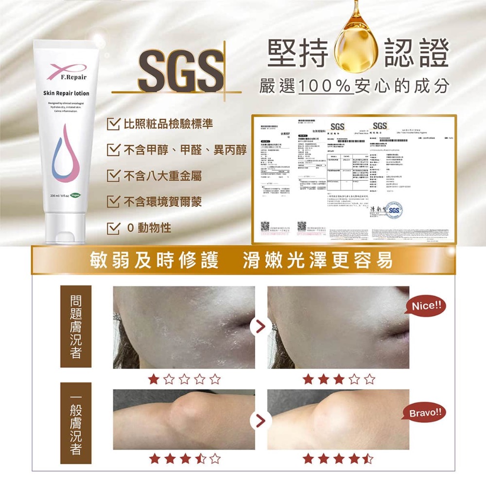 （免運)  F.Repair 芙姵爾即膚修護乳 236ml 雷射放療 醫美術後-細節圖10