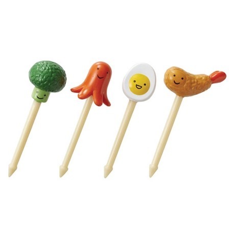 日本TONUNE 花椰菜 炸蝦 水煮蛋 立體造型 三明治 食物固定叉 食物牙籤✈克里思-細節圖2