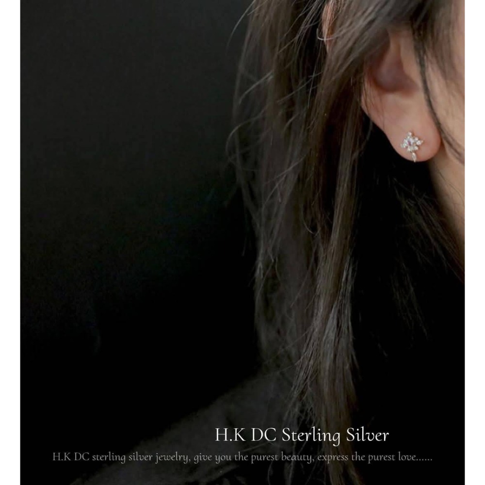 H.K DC925純銀@C0124-優雅水滴歐風設計耳環(銀,金)-細節圖2